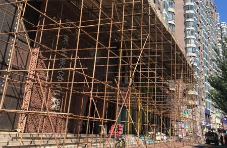 浑南区某工程沈阳脚手架租赁案例展示
